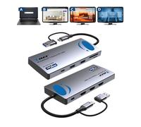 OREI SplitXtend USB C Docking Station Triple Monitor with 3xHDMI Ports - 4K