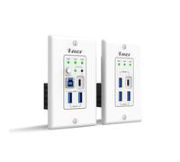OREI USB Ethernet Extender RS-232 API Control Two-Way PoC GPIO USB 3.2 Gen1 | USB Over Ethernet Extender - 5Gbps, 328ft CAT6a, Type-C & Type-B Host Inputs, 4-Port Receiver, FSYNC, USB3-WPE330WP-K