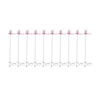 Oreilet 10 Pack Dragonfly Clip, 3D Dragonfly Garden Stakes, Humming Bird Clip on Hat, Fly Deterrent, Fly Scare Devices Ornaments for Indoor Outdoor Garden Yard (Red)