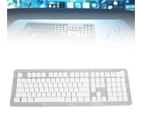 Oreilet 108 Key German Keyboard Keycaps, Half Clear Low Profile Custom Keycaps Set, Minimalist Translucent Mechanical Key Caps Keyboard for 61 64 68 84 87 96 98 100 104 108 Keyboards