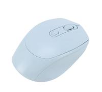 Oreilet 2025 Upgraded Wireless BT Mouse, 2.4G & BT Dual Mode Rechargeable Silent Slim Laptop Mouse with 800 1200 1600DPI Adjustable, Portable Computer Mice for Laptop Desktop Tablet (Light Blue)
