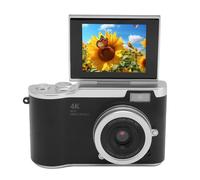 Oreilet 2026 New 4K Digital Camera, 4K Retro CCD Digital Point And Shoot Camera with 2.4in Flip Screen & 18X Zoom & 48MP & Selfie & Video for Students Teens Adult Home Outdoor (Black)