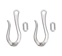 Oreilet 2PCS Pelican Hook Quick Release Ship Hooks, Marine Boat Link Climbing Buckle Lifeboat Hook, 6 Inch Stainless Steel Life Rafts Ship Link Shackle