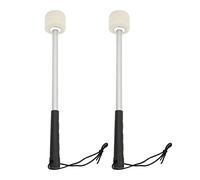 Oreilet 2pcs Percussion Mallets, Compact, Portable, Light Weight, Professional, Practical Instruments Parts, Glockenspiel Mallets, Rubber Xylophone with Wood Handle, Bell Sticks