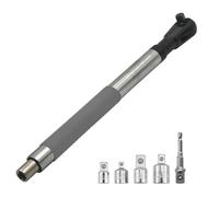 Oreilet 3/8in Offset Extension Wrench Set for Electric Drill, Impact Ratchet Extender for Tight Spaceswith 1 Drill Adapter, 4 Converters, Offset Torque Wrench Socket Spanner