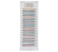 Oreilet 32-Pocket Pencil Parking with Magnet Strip for Classroom, Water Proof Polyester Cotton Hanging Pencil Holder for 2026 Back to School Year Teacher Must Have (69x25cm)