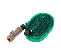 Oreilet 49.21ft Sprinkler Flat Soaker Hose, PVC Garden Watering Hose Bidirectional Quick Connector Irrigation Tubing Water Saving for Vegetable and Lawn Gardening (Green)