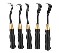 Oreilet 5 PCS Bonsai Carving Tools Set, 7.28in Easy to Use Reusable Bonsai Bark Removal Tool Set for Remove Bonsais Bark and Deadwood Shaping