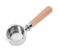 Oreilet 51mm Bottomless Portafilter, 3 Ears Espresso Portafilter with Filter, Wooden Handle, Bottomless Portafilters for Olympia Cremina Coffee Machine