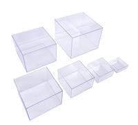 Oreilet 6 Pcs Buffet Riser Nesting Acrylic Cube Display Stands