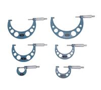 Oreilet 6 Pcs Outside Micrometer Set, 0-150mm Range 0.01mm Graduation 0.01mm Accuracy Machinist Micrometer with Ratchet Stop Handle, for Precise Measurements