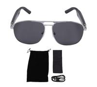 Oreilet AI Glasses, Real Time Translation Smart Sunglasses with Photo Function, Portable Eye Protecting Polarized Sunglasses for Music Calls Traveling (Black)