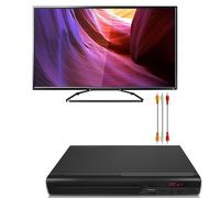 Oreilet All Region DVD Player for TV (UK) | LED Digital Display 1080P HD DVD Player with AV Cable, Remote Control, Support PAL NTSC Format, USB CD MP3 Playback