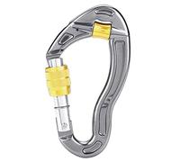 Oreilet , Aluminum Alloy 25KN Screw Locking Hook with Pulley for Climbing, Mountaineering, Outdoor Exploring, Engineer Protection (Yellow)