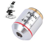 Oreilet Biological Microscope Lens, 4X Plan Achromatic Objective Lens with Optical Pathway, for Professional Education Research, Compatible with Most Microscope Brands
