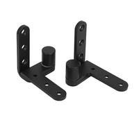 Oreilet Black Pivot Hinge, 270 Degree Rotating Stainless Steel Door Hinge Set Up to 130LBS for Cabinets Gates Black