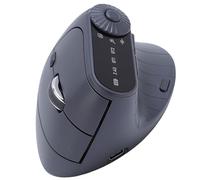 Oreilet Bluetooth Vertical Ergonomic Mouse, Rechargeable Wireless Vertical Mouse with 2.4GHz Dual Mode & 4 Adjustable DPI & Quiet Clicks for Laptop Desktop Computer