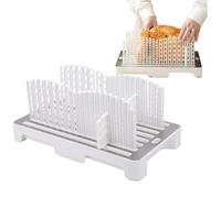 Oreilet Bread Slicer for Homemade Breads, Bread Bagels Slicing Guide Crumb Tray, Adjustable Sourdough Rounds Cutting Board Loaf Slicer Cutter for Artisan Loaves