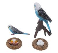 Oreilet Budgerigar Growth Cycle Toy, 4 Pcs PVC Budgie Figurine Educational Animal Life Cycle Model with Vibrant Colors, for Children Learning and Display