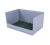 Oreilet Dog Grass Pad, Foldable High Walls Dog Pee Pad Holder, Artificial Grass Dogs Litter Box Indoor Potty Training System for Splash Protection Puppies Travel (S)