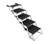 Oreilet Dog Stairs for Car, 5 Steps Foldable Large Dog Car Ramp, Support Up to 154lbs, NonSlip Portable Pet Stairs Dog Ramp for Trucks, SUVs, High Beds