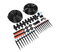 Oreilet Drip Irrigation System Kit, Quick Connect Garden Watering Misting System Kit with T Connector, Four Way Connector, for Greenhouse, Yard, Lawn, Vegetables, Flowers