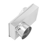Oreilet Dryer Vent Periscope, Adjustable 0-5" Periscope Dryer Vent Connector Kit Aluminum Alloy Duct Adapter, for, Tight Space, 4in Connector