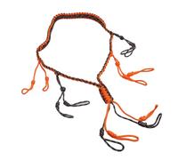 Oreilet Duck Call Lanyard, Nylon Hand Knitted Paracord Necklace with 12 Adjustable Loops, for Goose Calls Outdoor Predator Gear Pheasant Waterfowl (Orange)