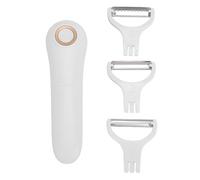 Oreilet Electric Potato Peeler, Handheld Electric Vegetables and Fruit Peeler with 3 Interchangeable Blades, Kitchen Gadgets Cucumber Peelers (Battery Not Included)