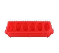 Oreilet Flip Top Chick Feeder, 10 Plastic Flip Top Bird Small Poultry Feeder for, Chicken, 12 Trough Dish Dispenser, No Mess, No Waste, Multi Hole
