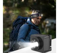 Oreilet Head Camera, 1080P 45° Adjustable Head Mounted Camera with Flashlight, Handsfree Headband Camera Cycling Video Recorder, LED Headlamp Camera for Running Night Sports
