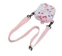 Oreilet Instant Camera Protective Case, Lightweight Colorful Hearts Pattern Shock Proof Hard Shell Carrying Storage Bag with Adjustable Strap for 7 Plus 99 11 12 40 8 9