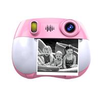 Oreilet Kids Instant Print Camera, 2 Lens 1080P Digital Video Camera with Color Pen, 5 Rolls of Color Instant Paper for Kids Boys Girls, Christmas Birthday 4 5 6 7 8 9 Year Old (Pink)