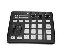Oreilet Live Sound Card, Bluetooth 3.5mm AUX XLR Input Gaming Sound Mixer Board with RGB Light, Audio Mixer and Audio Interface for Streaming Podcasting Studio Equipment (Black)