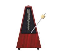 Oreilet Mechanical Metronome Reliable Tower Style Portable Metronome Loud Sound for All Instruments Universal Beat for Students and Professionals Plastic (Redwood Grain)