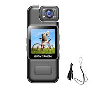 Oreilet Mini Body Camera, HD 1080P Long Lasting Portable Video Recorder with 180 Degree Rotatable Lens, Wearable Pocket Camcorder for Sport Delivery Travel Law Enforcement