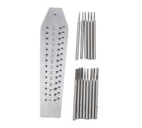 Oreilet Mini Tap and Die Set, 36 Hole Watchmakers Watch Micro Screw Plate Set, Stainless Steel Taps and Dies Kit for Jewellers and Watch Repair