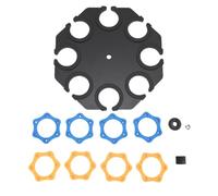 Oreilet Multi Microphone Holder, 8 Holes Mic Organizer Stand for Wired and Wireless Mics, 3/8 Connection Thread Adapter for Stand, Stage Display
