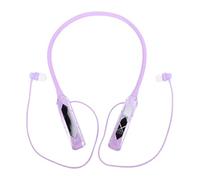 Oreilet Neckband Bluetooth 5.3 Headphones, Neckband Earbuds, Real Time Battery Display Wireless Headset for Sports, Running, Gym, Work, Travel, Driving, Workout (Purple)