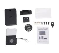 Oreilet NFC Smart Cabinet Lock, Slim Drawer Lock Keyless Electronic NFC Entry, 4 Unlocking Methods, Card, Handle, Phone, Watch, for Furniture