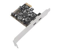 Oreilet PCIe to USB 3.2 Gen1 Expansion Card, ASM1042 Chip with 5Gbps Data Transfer, 2 Type C Ports, No External Power, Wins 7/8/10 Compatible