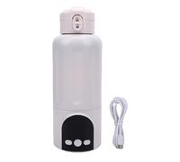 Oreilet Portable Milk Warmer, 500ml Capacity Automatic Temperature Control Travel Water Milk Heater for Breastmilk, Coffee, Outdoor Formula Warmer, Fast Heating, Baby Essentials (White)