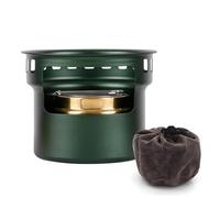 Oreilet Portable Mini Alcohol Stove, Camping Wind Proof Alcohol Burner, Camping Cookware Set with Storage Bag, for Outdoor Survival, Hiking, Climbing, Backpacking (Green)