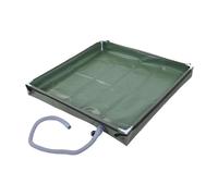 Oreilet Portable Shower Pan, Outdoor Foldable Camping Shower Base and Basin Floor with Detachable Drain Pipe, Collapsible Pan for Camping RV Beach (OD Green 80x80x10cm / 31.5x31.5x3.9in)