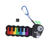 Oreilet Real Playable Piano Keychain, Tiny Silicone Foldable Electronic Music Finger Piano Keyboard Keychain, Musical Instuments Mini Stuff for Bag Charms