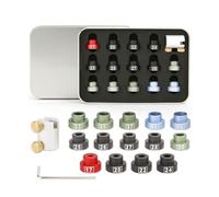 Oreilet Reloading Comparator Kit, 15 Pcs Aluminum Alloy Universal Measurement Tools with Storage Case, for Industrial Measurement 17 to 45 Caliber, Reloading Supplies Equipment