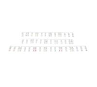 Oreilet Removable Piano Keyboard Stickers, 88 Keys Reusable Piano Notes Guide, Silicone Keyboard Labels Music Notes Letter Label for Beginners (Color)
