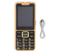 Oreilet Seniors Cell Phone, 2.6in Screen Large Buttons Basic Simple Mobile Phone with Dual SIM Slots, SOS, Flashlight, Calculator, FM Radio, for Seniors, Elderly, Parents (Gold)