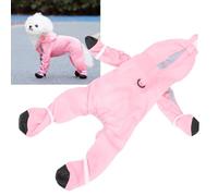 Oreilet Small Dog Raincoat, Polyester Waterproofing Dog Rain Jacket Slicker Poncho Jumpsuit with Hat for Puppy Small Pets, Puppy Rain Coat with Traction Rope Buckle (M)