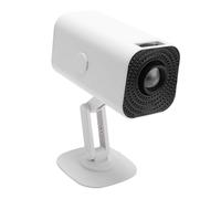 Oreilet Smart 1080P Projector, 360°Adjustable Stand with WiFi 6 Electric Focus & Auto Keystone Mini Portable Outdoor Proyector for Phone Laptop Home Theate (White)